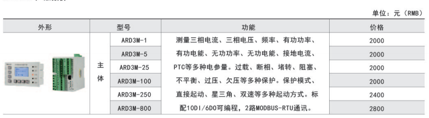 ARD3M 智能馬達(dá)保護(hù)器